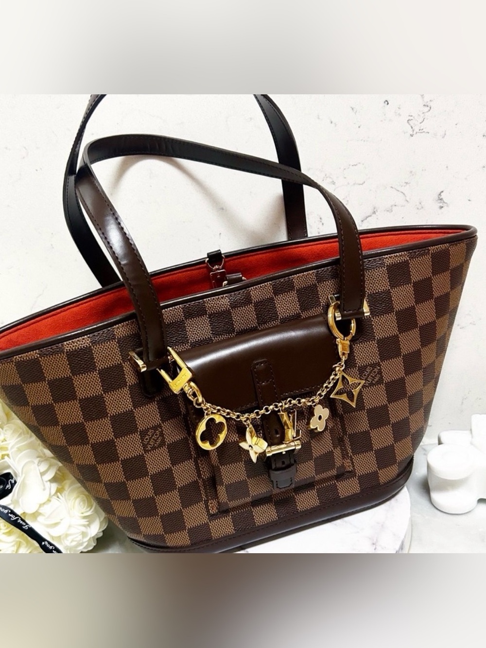Authentic Louis Vuitton Damier Ebene Manosque PM Tote | Discontinued | Pristine